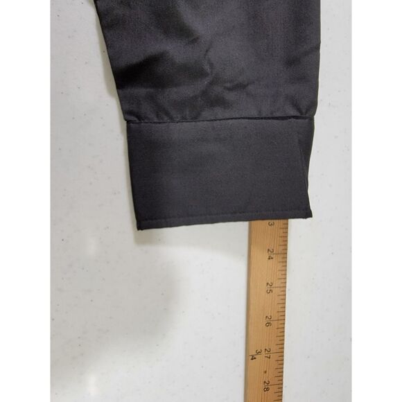 Comfort Shirt Clerical Collar Men's Black Long Sleeve Button Dress Shirt - 15.5 - Picture 3 of 8